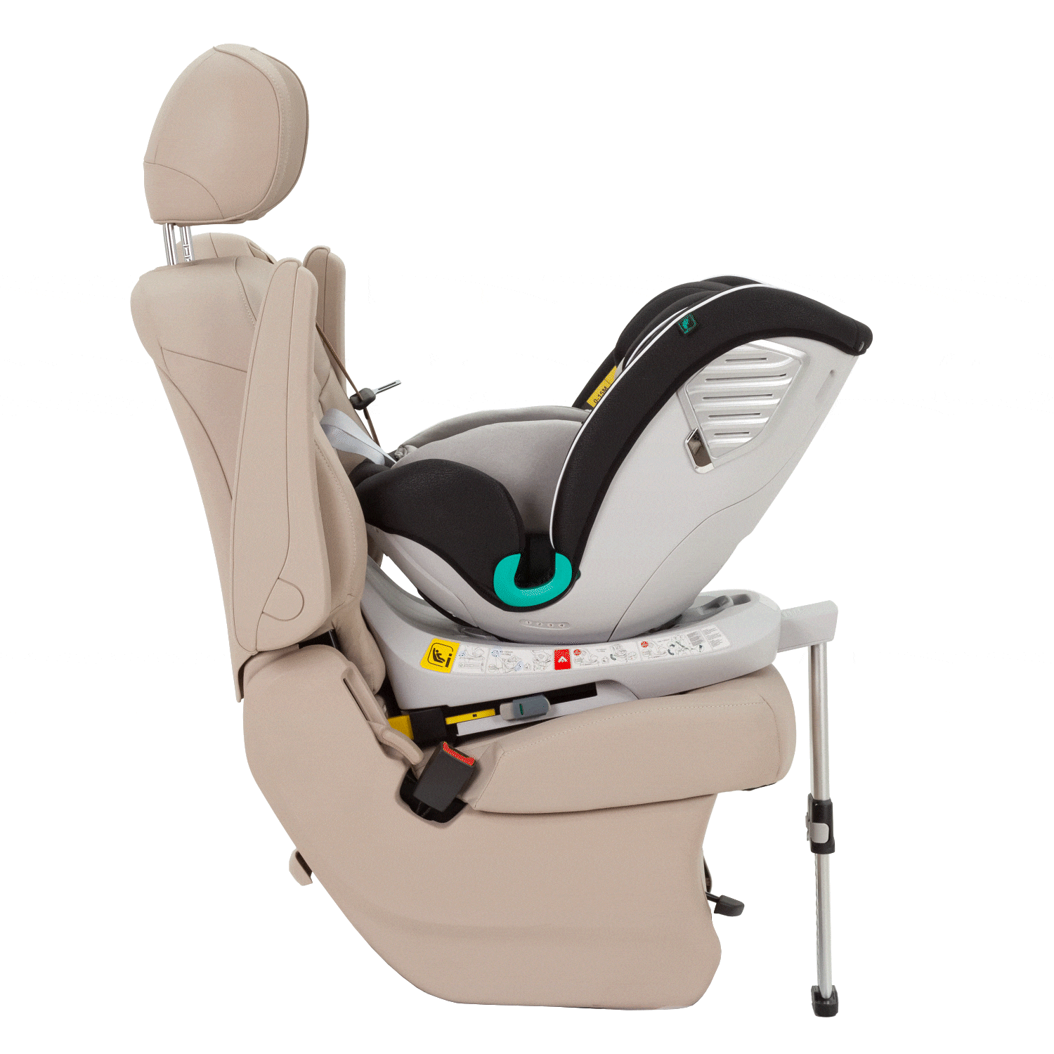 Автокрісло CARRELLO Revolt CRL-15805 (Space Black)  / 360°, група 0-I-II-III, i-Size 40-150см, ISOFIX, поворот, опор.стійка / CRL-15805
