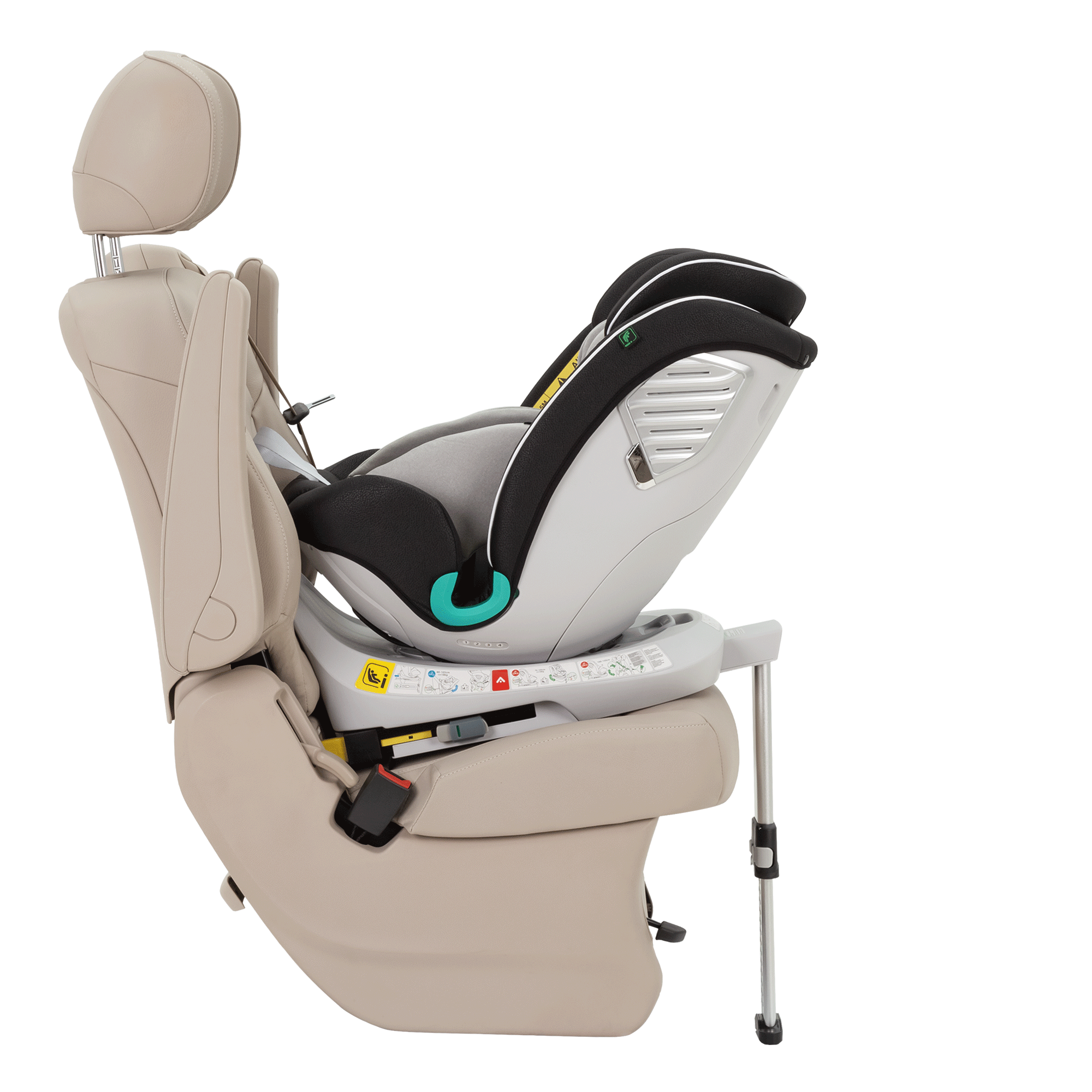 Автокрісло CARRELLO Revolt CRL-15805 (Space Black)  / 360°, група 0-I-II-III, i-Size 40-150см, ISOFIX, поворот, опор.стійка / CRL-15805