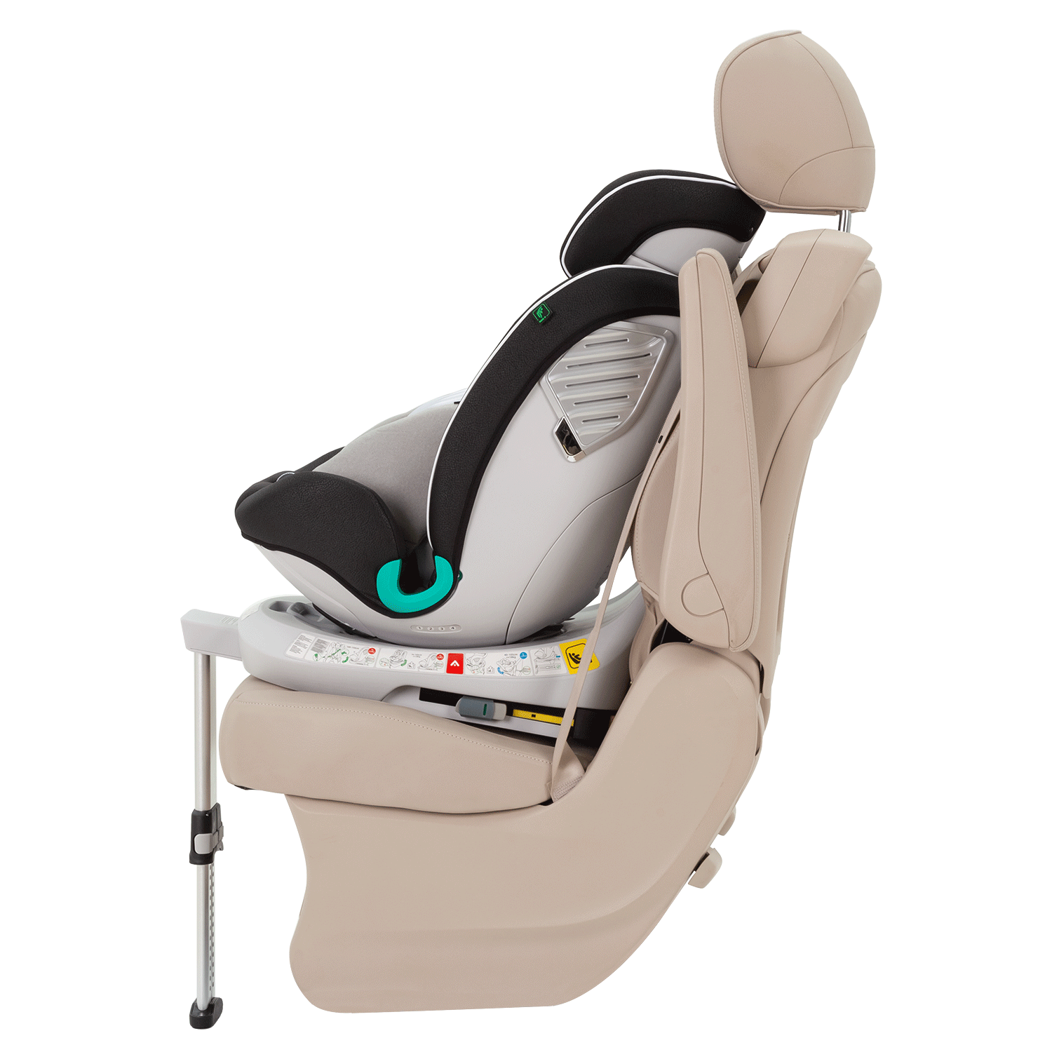 Автокрісло CARRELLO Revolt CRL-15805 (Space Black)  / 360°, група 0-I-II-III, i-Size 40-150см, ISOFIX, поворот, опор.стійка / CRL-15805